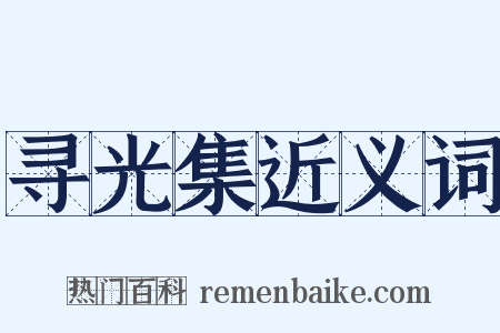 寻光集近义词是什么意思的图片